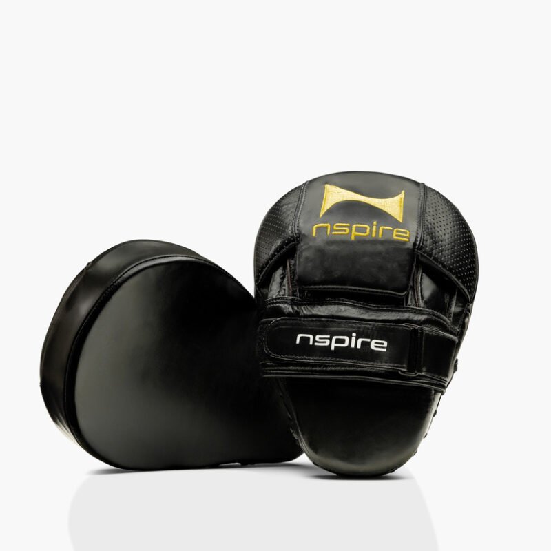 Pro Cowhide Focus Pads Black & Gold - Cowhide Leather